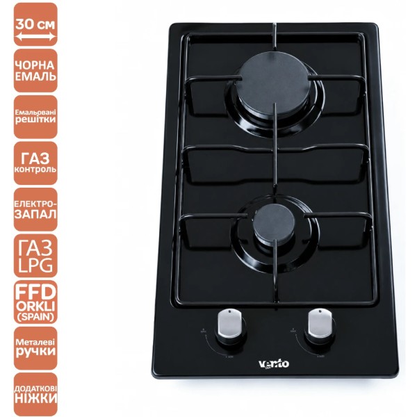 Фото - Варильна поверхня газова Ventolux HG320 S (BK) 7